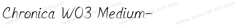Chronica W03 Medium字体转换